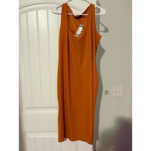 Orange/Rust Bodycon Strap Dress